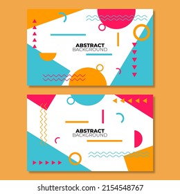 Set of abstract background geometric pattern, line and geometric figures. Design backgrounds for invitation, brochure, cover, website banner, bussines card and social media. - vector illustration