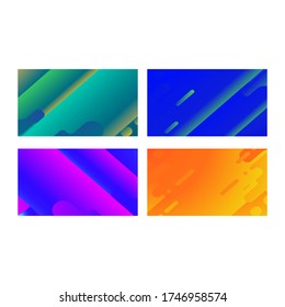 set abstract background gradient color. colorful bright background. abstract landscape design background