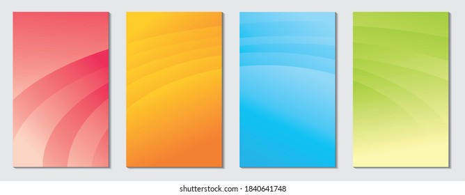 Set of abstract background - gradient pastel color - circle elips illustration, eps 10 vector