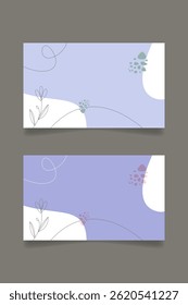 conjunto de fundo abstrato com desenho manual arte natureza vetor plano design