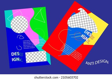 Set abstract background handrawn anti design style.Eps10 Vector