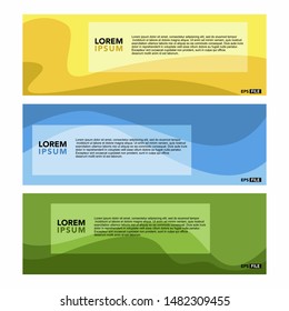 set abstract background lanscape green yellow and blue colour