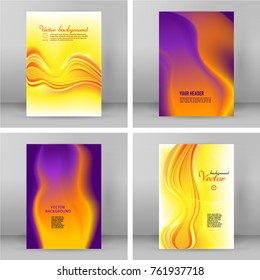 Set Abstract background light lines. Vector illustration EPS 10. Can use for business card, leaflet layout, web design, banner template, cover magazine page, advertising brochure design element