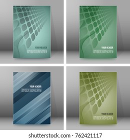 Set Abstract background light lines. Vector illustration EPS 10. Can use for business card, leaflet layout, web design, banner template, cover magazine page, advertising brochure design element