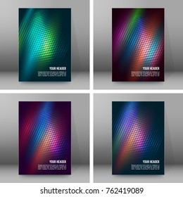 Set Abstract background Modern style sea Design website page banners. Vector Illustration EPS 10. Geometric concept mosaic cool gamma colors for grunge backdrop presentation