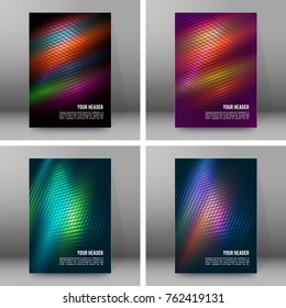 Set Abstract background Modern style sea Design website page banners. Vector Illustration EPS 10. Geometric concept mosaic cool gamma colors for grunge backdrop presentation