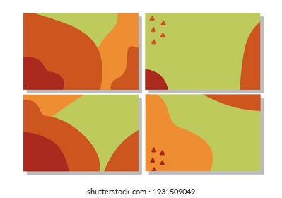 conjunto de fondo abstracto moderno y elegante con colores cálidos