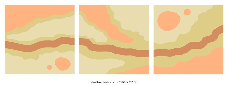 Set of abstract background with organic shapes can used for banner, poster, social media post or stories, flyer, campaign, cover, wallpaper, presentation, etc.