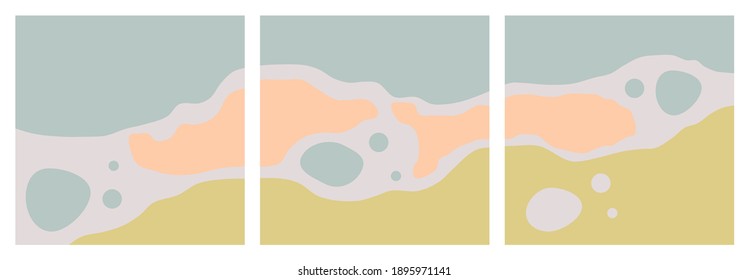 Set of abstract background with organic shapes can used for banner, poster, social media post or stories, flyer, campaign, cover, wallpaper, presentation, etc.