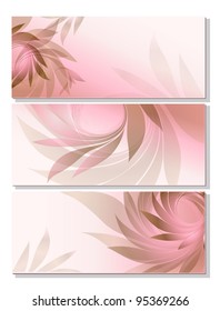 set - abstract background with pink petal