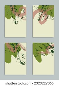 set of abstract background portrait cover design
