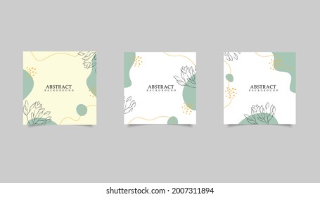 set abstract background for social media post vectorillustration eps 10