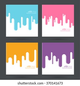 Set Abstract background with streaks, drops waves. 