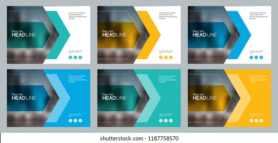 set abstract background template design for social media post and web banners concept , with use in presentation cover,brochure,book cover layout concept