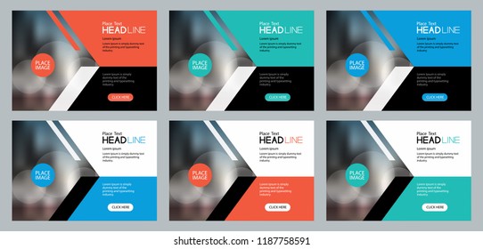 set abstract background template design for social media post and web banners concept , with use in presentation cover,brochure,book cover layout concept