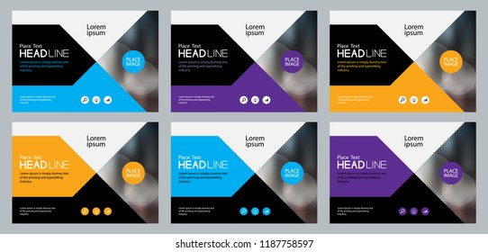 set abstract background template design for social media post and web banners concept , with use in presentation cover,brochure,book cover layout concept