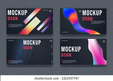 Set of abstract background template. Minimal design for banner, website, landing page, cover brochure, flyer, and printing products. Vector illustration.