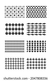 Set Abstract background texture pattern design vector illustration.