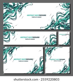 set abstract background, tosca color texture, sport template banner design vector, poster design graphic