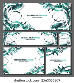 set abstract background, tosca color texture, sport template banner design vector, poster design graphic