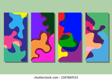 set of abstract background vectors. abstract liquid form of various colors. used for social media templates, wall hangings, smartphone wallpapers, web designs and more