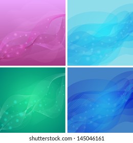 Set abstract background with wave