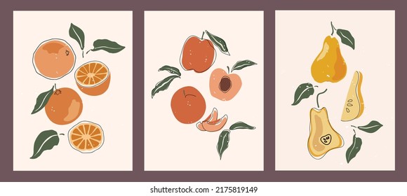 Set of abstract backgrounds. Aesthetic post cards collection. Geometrical elements. Trendy vector illustrations in pastel colors