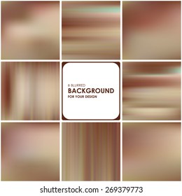 Set of abstract backgrounds blurry