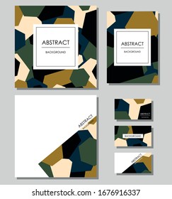 Set of abstract backgrounds. Card, banner, poster, sticker, flyer, brochure, business card, advertising material. Vector illustration.