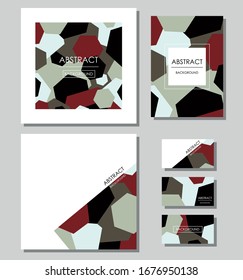 Set of abstract backgrounds. Card, banner, poster, sticker, flyer, brochure, business card, advertising material. Vector illustration.