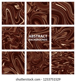 the set of abstract backgrounds - chocolate