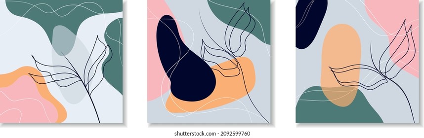 Set of abstract backgrounds. Collection of bright backgrounds