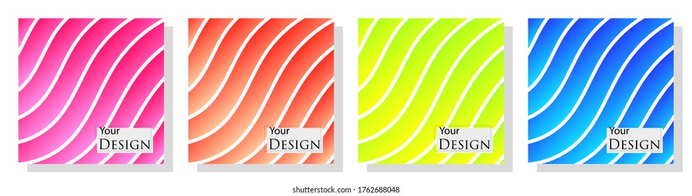 Set of abstract backgrounds colorful gradient design vector illustration