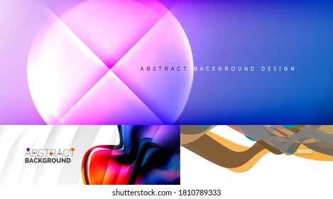 Conjunto de fondos abstractos para cubiertas, pancartas, volantes y carteles y otras plantillas