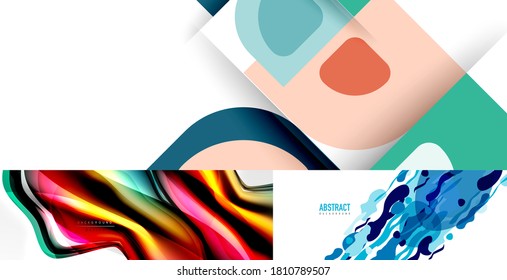 Set of abstract backgrounds for covers, banners, flyers and posters and other templates