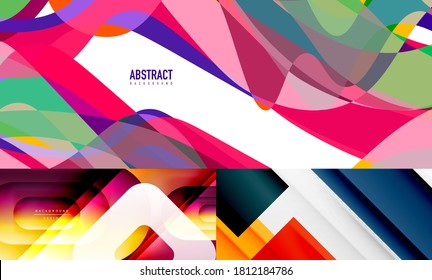 Set of abstract backgrounds for covers, banners, flyers and posters and other templates