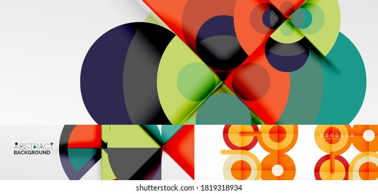 Set of abstract backgrounds for covers, banners, flyers and posters and other templates