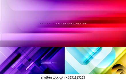 Set of abstract backgrounds for covers, banners, flyers and posters and other templates