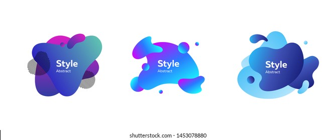 Set of abstract backgrounds. Dynamical colored forms and line. Gradient banners with abstract elements. Template for design of logo, flyer or presentation. Vector illustration