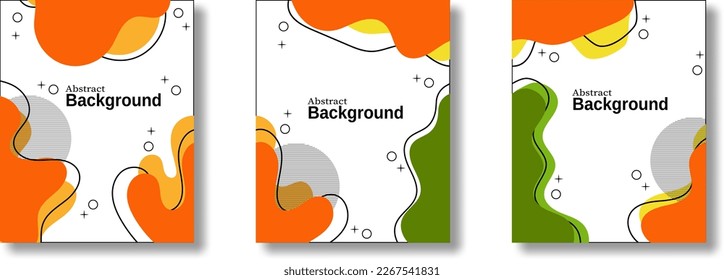 Set of abstract backgrounds in a geometric design