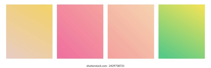 Set of abstract backgrounds with gradient colors. Vector graphic design.
