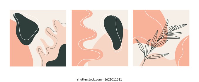 Set of Abstract backgrounds with hand drawn textures, memphis style. Universal pastel colors. Wallpaper fashion design.