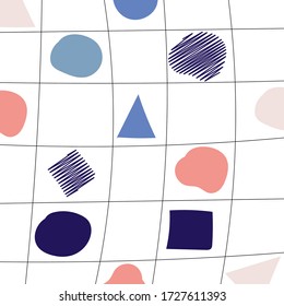set abstract backgrounds hand drawn for concept design. Modern abstract art. Hand drawn sketch. Geometric template.Trendy minimal Vintage design. Contemporary modern trendy illustrations.Pastel colors