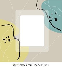 Establecer fondos abstractos. Dibujaron a mano varias formas y objetos de garabatos. Ilustraciones vectoriales modernas y modernas. Cada fondo está aislado. Colores pasteles