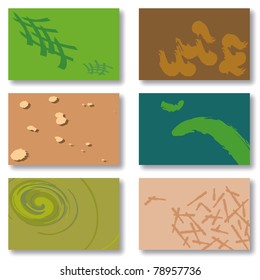 Set of Abstract Backgrounds Labels in Various Colors