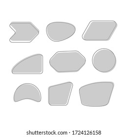 conjunto de fondos abstractos para mensajes, diálogos y chats. Diseño plano aislado sobre fondo blanco