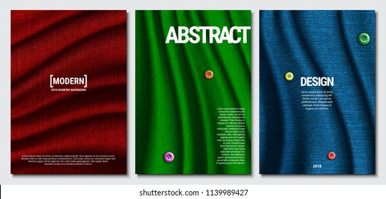Set of abstract backgrounds. Modern geometric gradients. Template for banner, brochure, book cover, booklet and other design works. Vector illustration.
