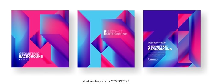 Set of abstract backgrounds. Overlapping geometric elements composition. Vector Illustration For Wallpaper, Banner, Background, Card, Book Illustration, landing page