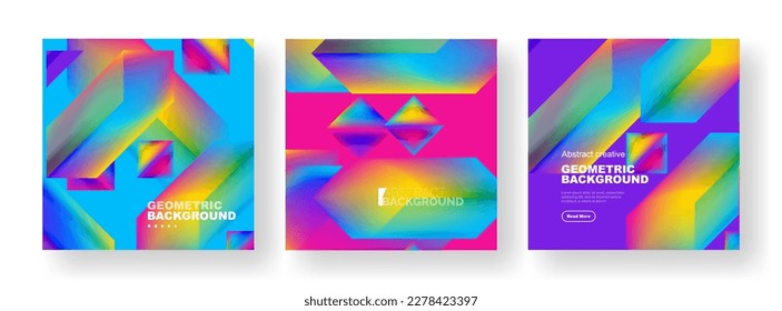Set of abstract backgrounds. Overlapping geometric elements composition. Vector Illustration For Wallpaper, Banner, Background, Card, Book Illustration, landing page