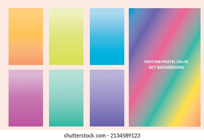 set of abstract backgrounds with pastel gradient colors, colorful backgrounds for posters, vertical banners, flyer banner backgrounds. cool fluid background vector illustration.